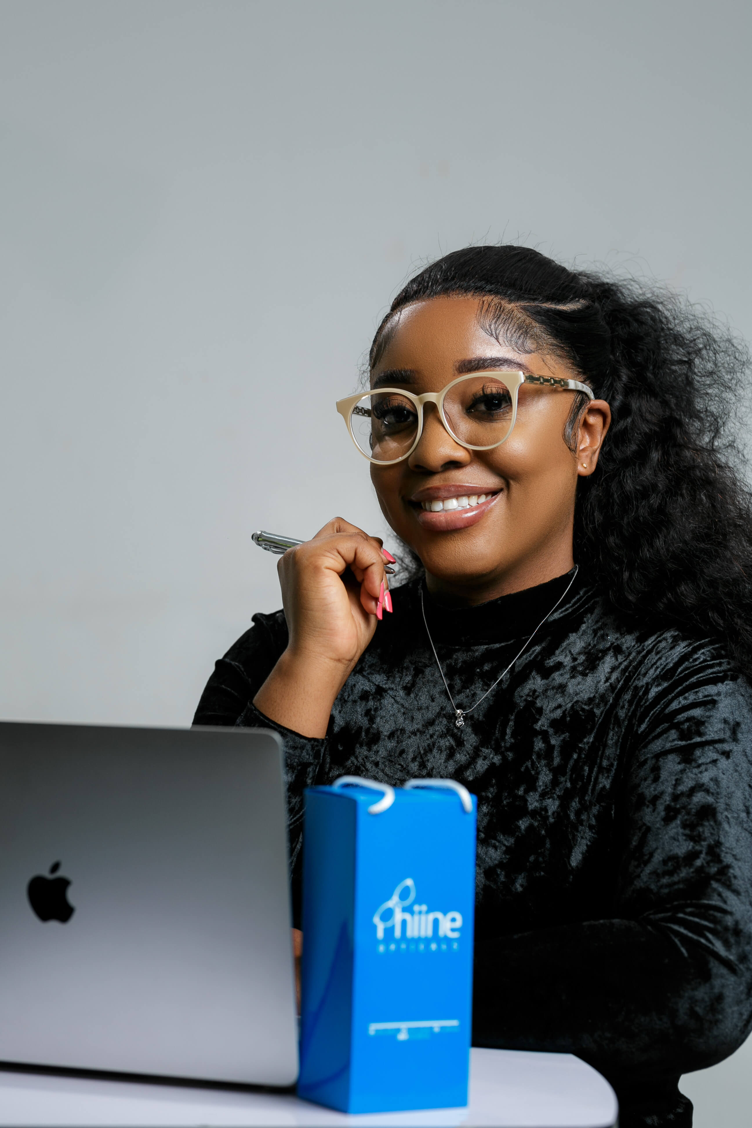 Person wearing Phiine frames